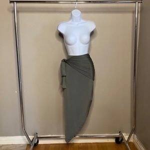 Naked Wardrobe: So Wrapped Up Skirt - Olive - Large